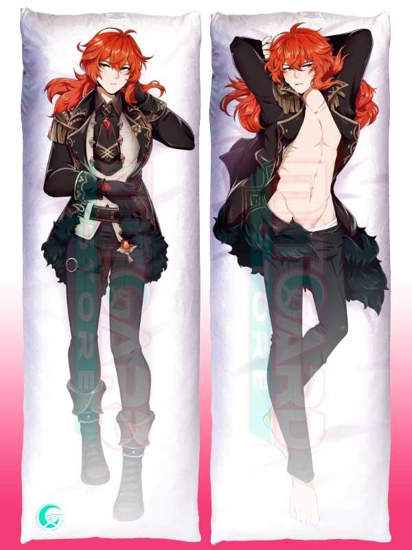 Diluc Ragnvindr Body pillow case GENSHIN IMPACT MiokaGv